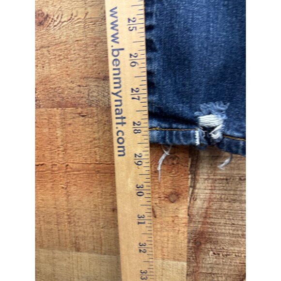 KanCan Womens Distressed Skinny Jeans Size 28 Blue Denim - Picture 2 of 8